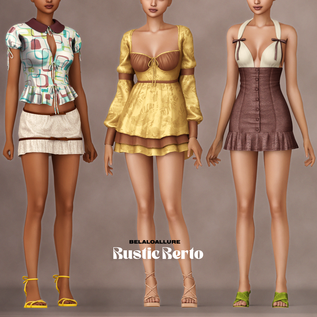 Rustic Retro CC Collection Sims 4 CC by Belaloallure