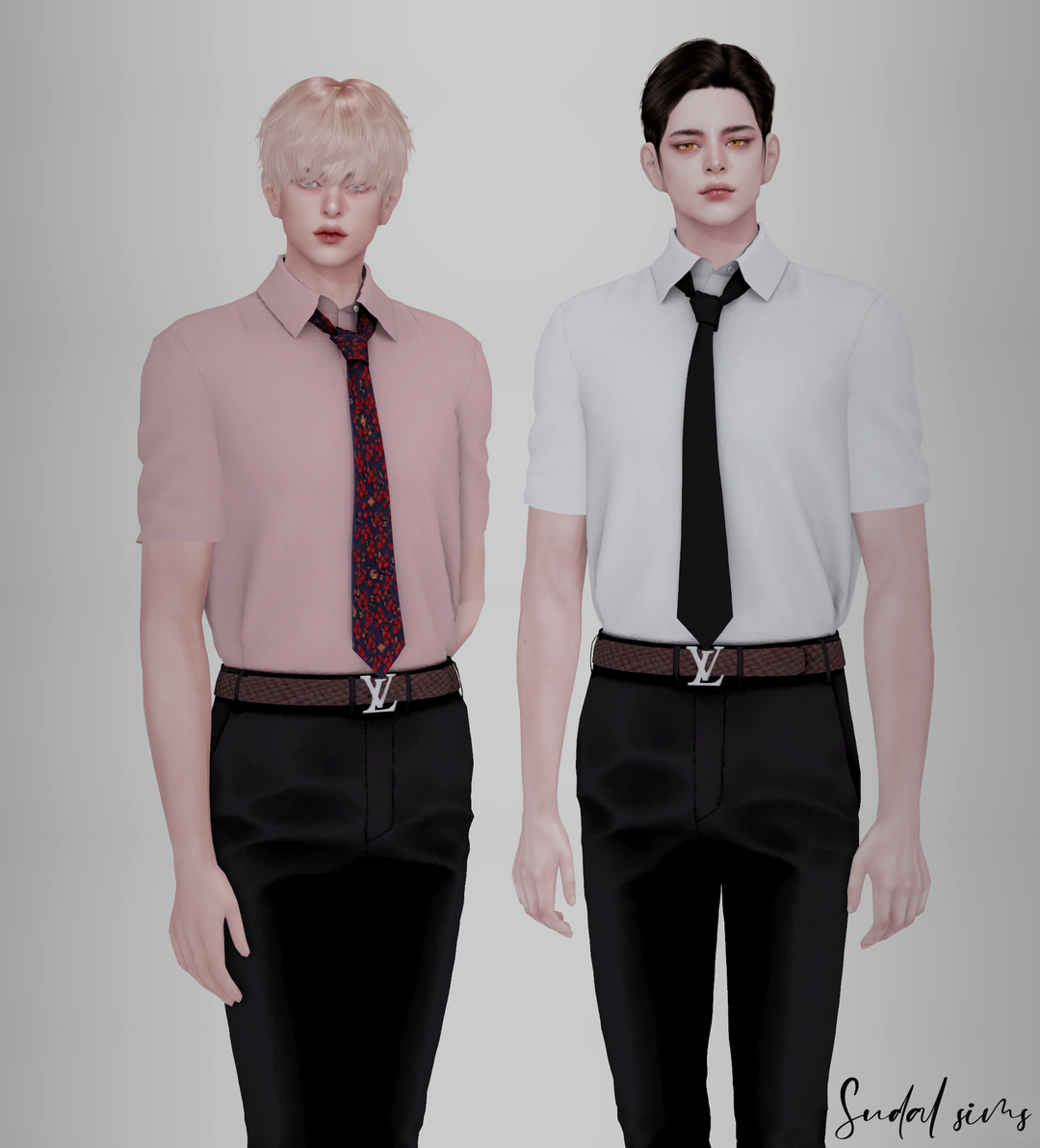 sudal - sims Necktie Shirt & Pant 1 (Remaster) Sims 4 CC official preview