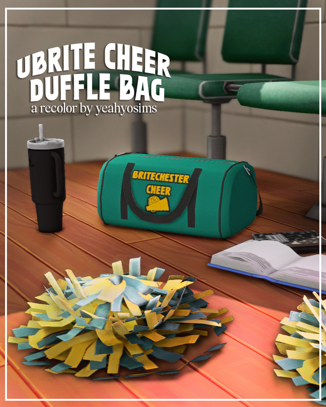 UBrite Cheer Duffle Bag by yeahyosims for The Sims 4