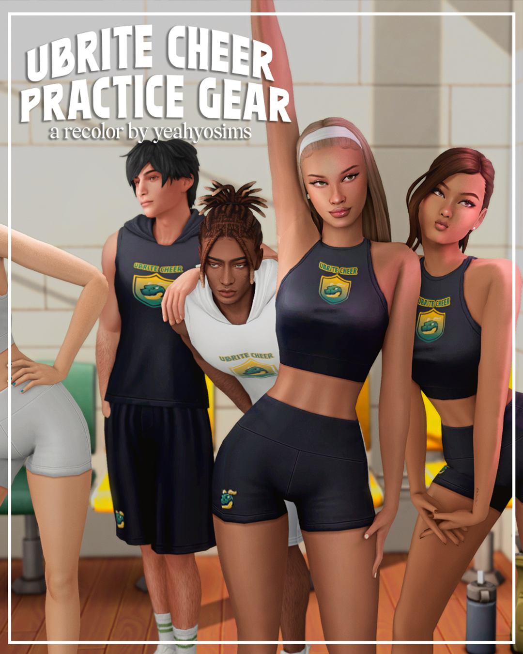 UBrite Cheer Practice Gear by yeahyosims for The Sims 4